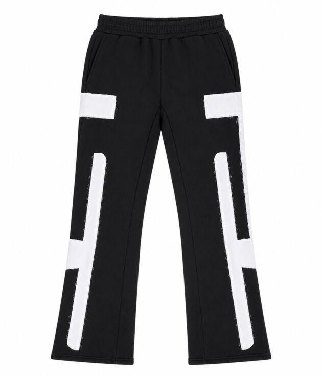Patchwork Flared Jogger Pants