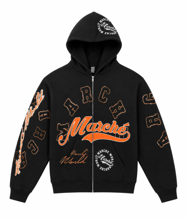 Varsity Graphic Zip Hoodie