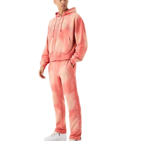 Stacked Men's Acid Wash Tracksuit Sun Faded