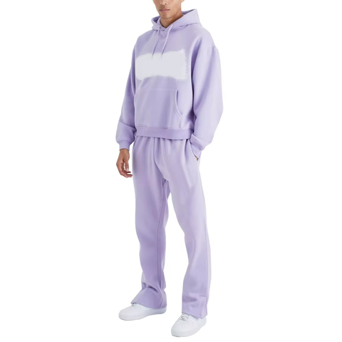 Woven Acid Wash Flared Tracksuits Men Vintage