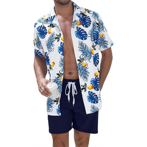 Men's Summer Beach 2 Piece Set Hawaiian