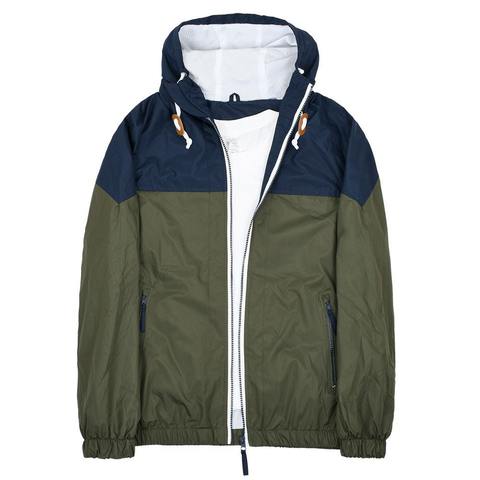 Design Canvas Nylon Polyester Hooded Men Windbreaker