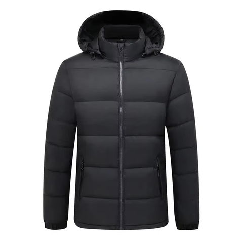 Lightweight Casual Zipper Solid Finished Men's Winter