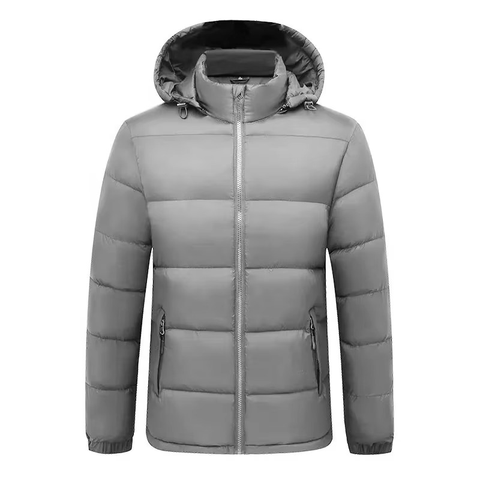 Lightweight Casual Zipper Solid Finished Men's Winter