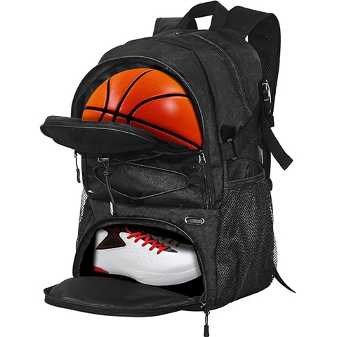 Mkb Enterprise Basketball Backpack Ball Compartment Shoe