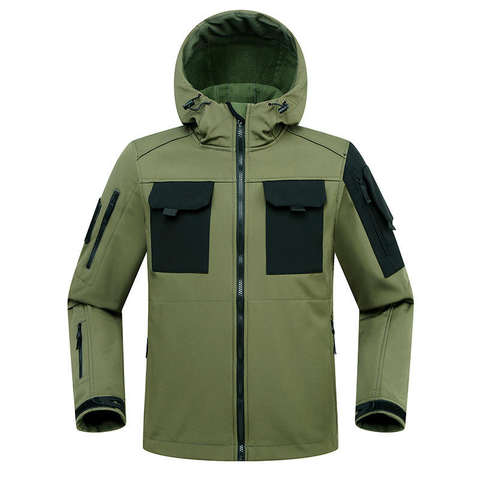 Men Outdoor Soft Shell Jacket Waterproof Windproof