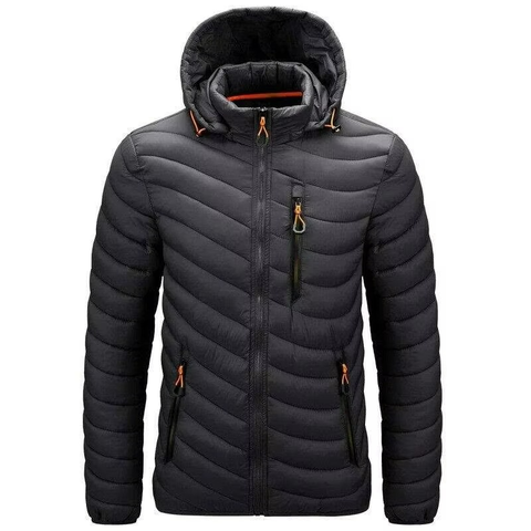 Fashion Men Autumn Winter Padded Zipper Warm
