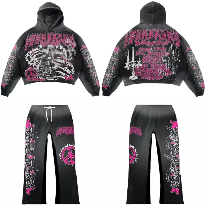 Y2k Winter Men's Woven Hoodies Sweatshirts Graphic - Image 2