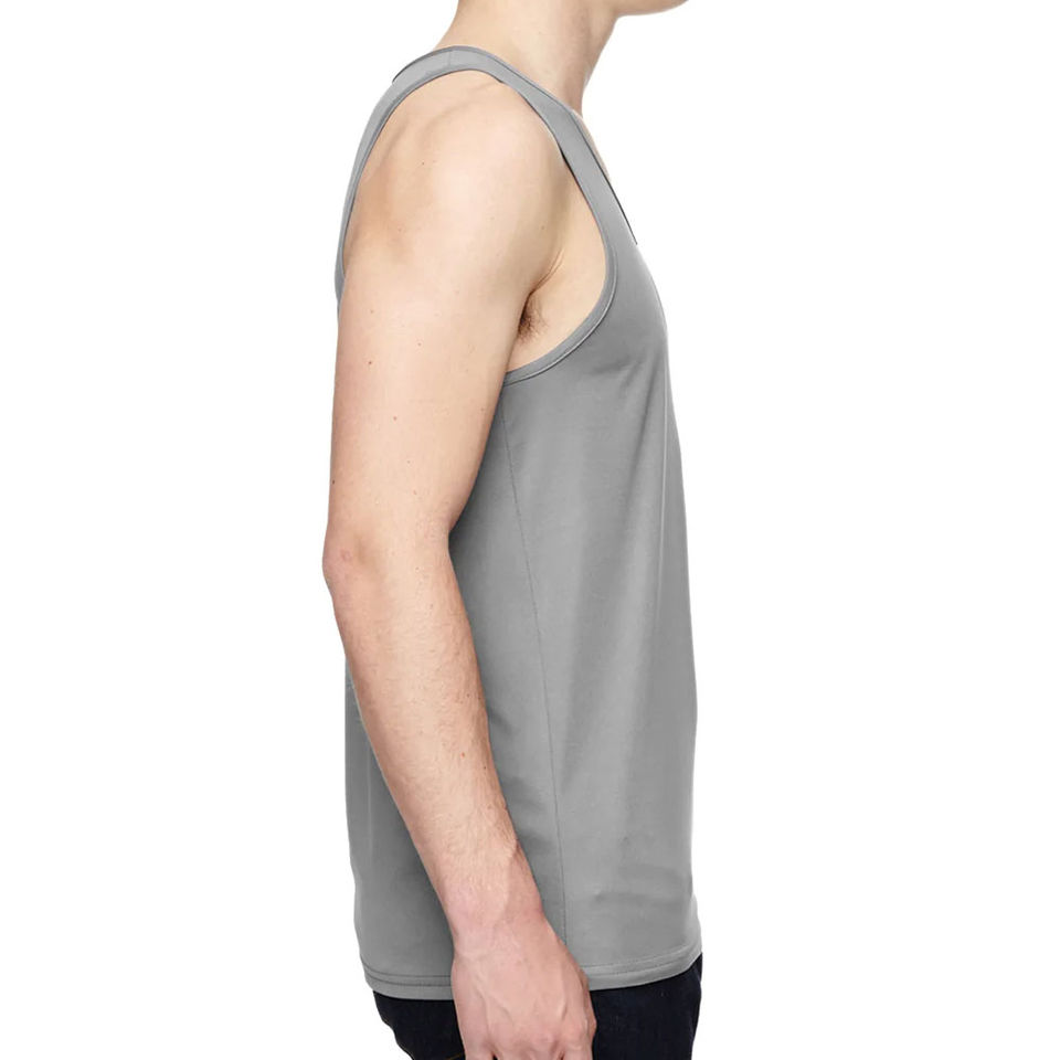Men's Solid Forest Green Cotton Tank Top - Image 5