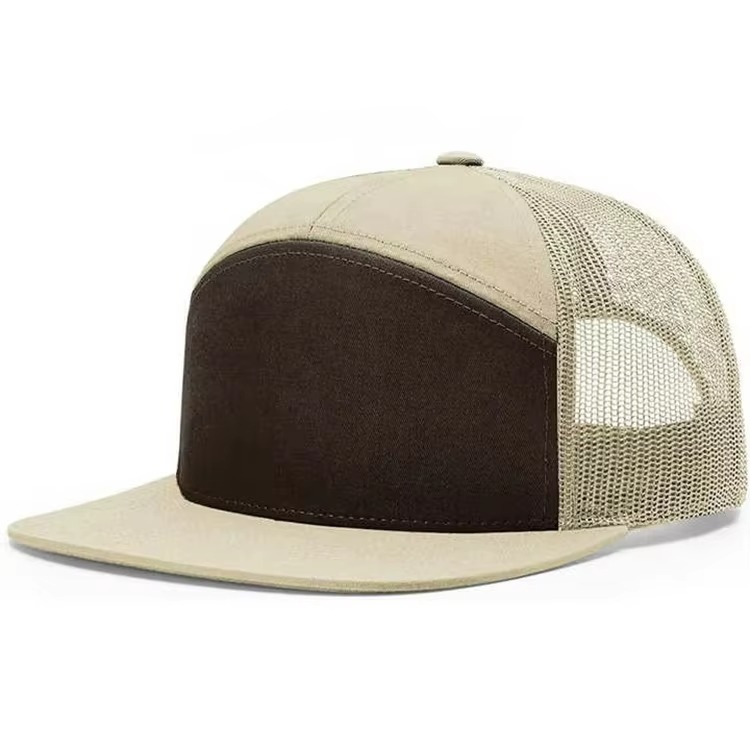 Canvas Mesh Trucker Hat Men Women Striped