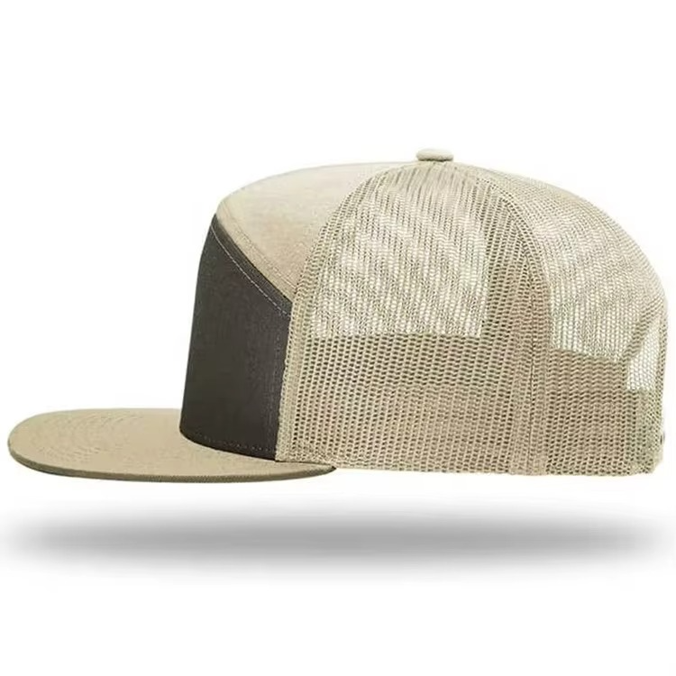 Canvas Mesh Trucker Hat Men Women Striped - Image 5