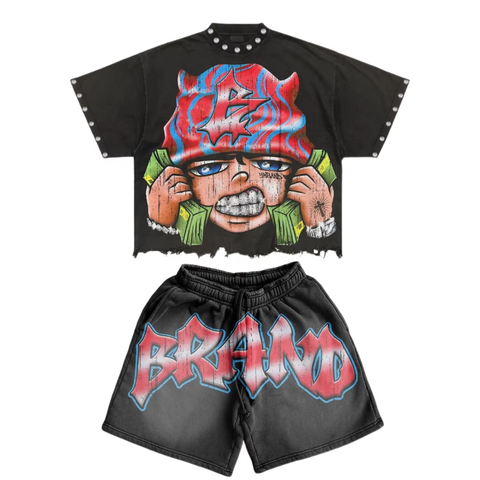 Men's Acid Wash & Dtg Print Summer