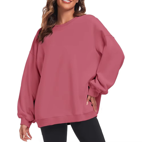 Women Oversized Crewneck Sweatshirt Vintage Acid Wash