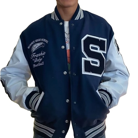27 Product Polyester Varsity Jacket Oversized Crop