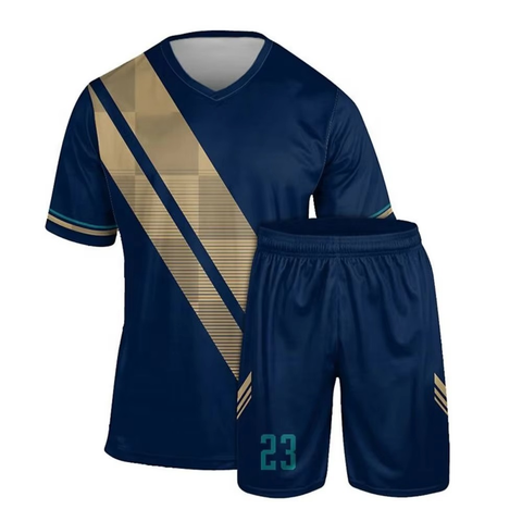Printed Soccer Jersey Set Player Name Navy
