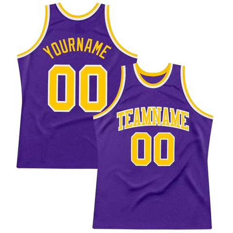 Purple Basketball Jersey Team Name Number Sublimated