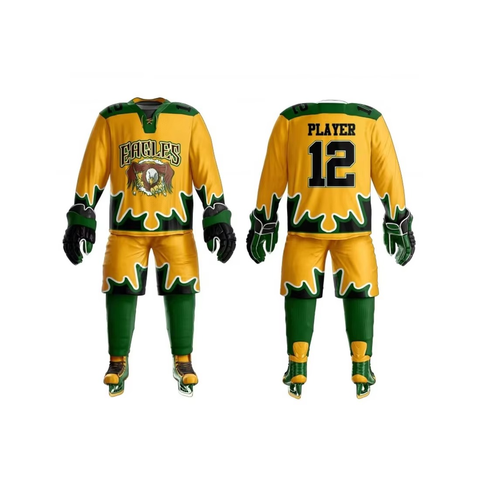 Sublimated Breathable Mesh Ice Hockey Uniform Set