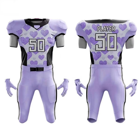 High Printed American Football Jersey Front Logo