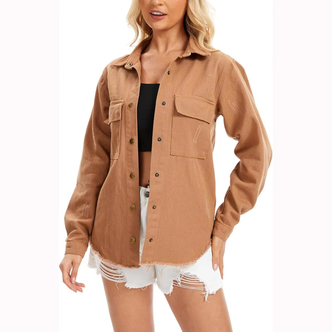 High Women's Denim Jacket Long Sleeve Classic