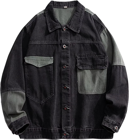 Mkb Enterprises Men's Black Cotton Canvas Vintage
