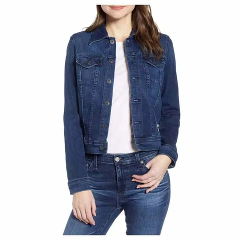 Mkb Enterprises Women Vintage Solid Denim Jacket