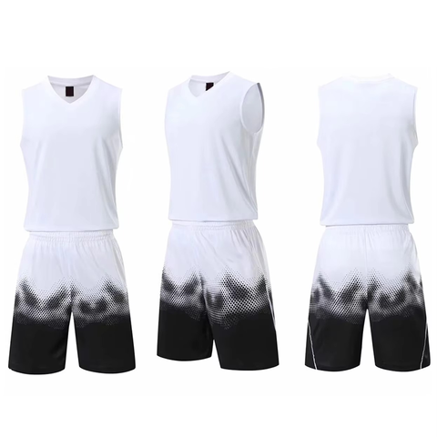 Modern Halftone Fade Basketball Uniform Set Sublimated