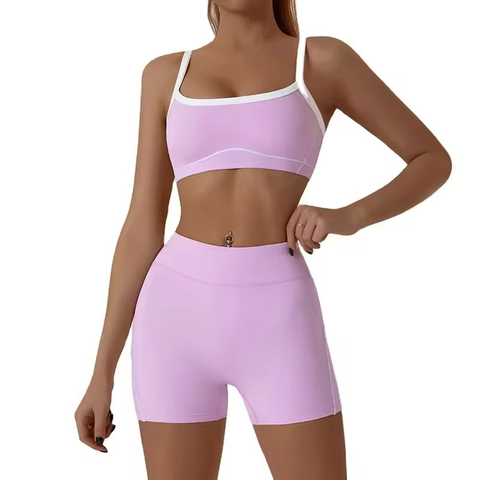 Women's Yoga Set Breathable Solid Pattern High