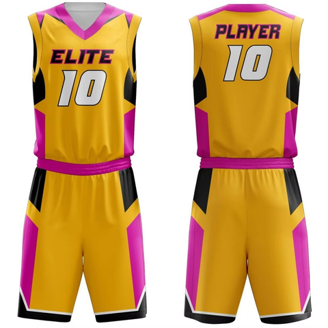 Elite Player Basketball Uniform Set Sublimated Sleeveless