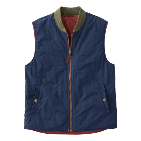 Men's Reversible Breathable Stand Vest Lightweight Zip