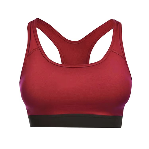 Red Wine Sports Bra Women Racerback Black