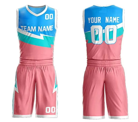 Retro Basketball Uniform Set Sublimated Sleeveless Jersey