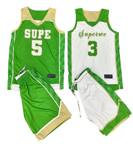 Reversible Two Tone Men's Basketball Uniform Set
