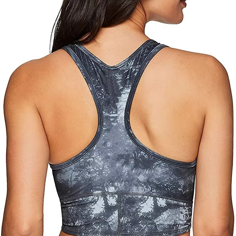 Womens Longline Sports Bra High Support Yoga - Image 5