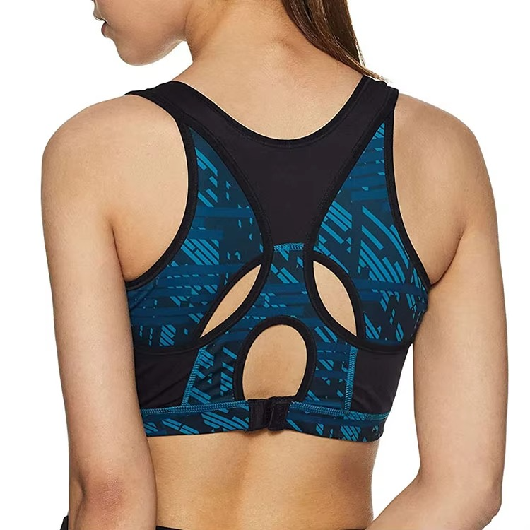 Womens Printed High Support Sports Bra Gym - Image 4