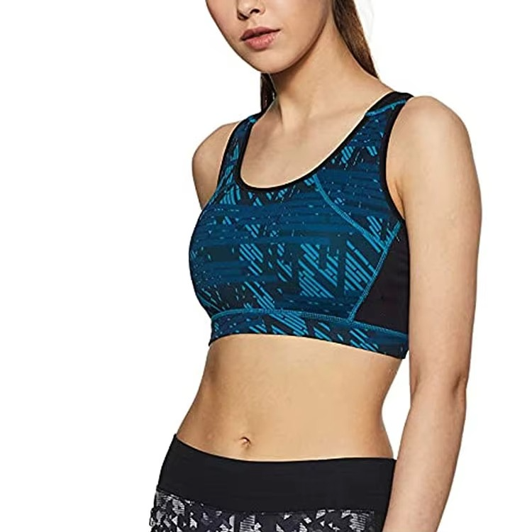 Womens Printed High Support Sports Bra Gym - Image 3
