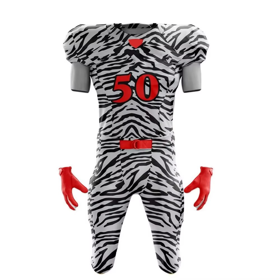 Sublimated American Football Uniform Team Jersey Pants - Image 5