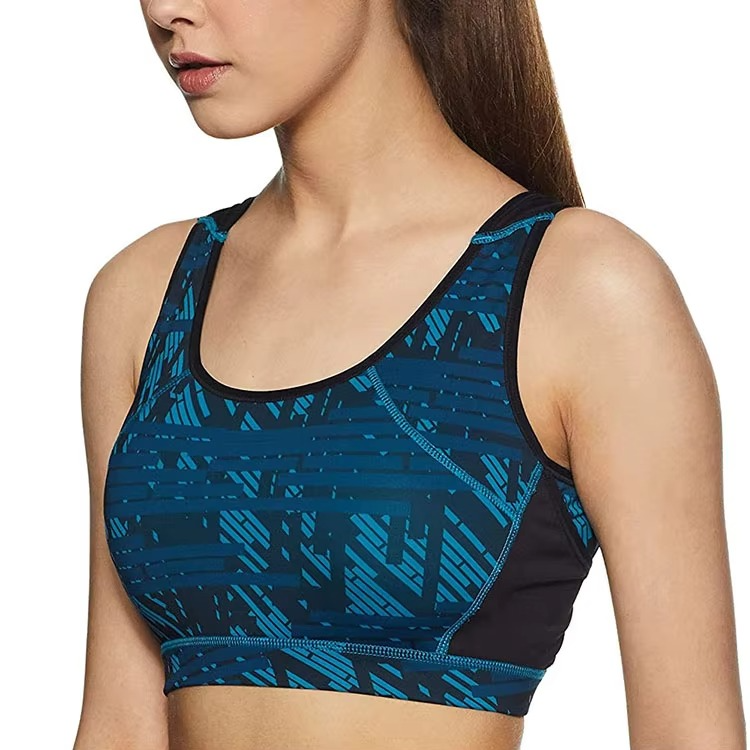 Womens Printed High Support Sports Bra Gym - Image 2