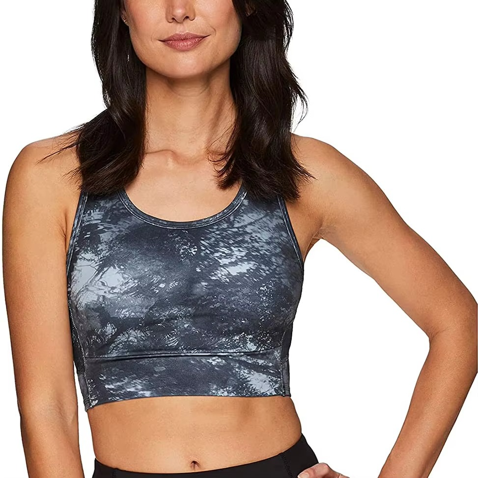 Womens Longline Sports Bra High Support Yoga - Image 2