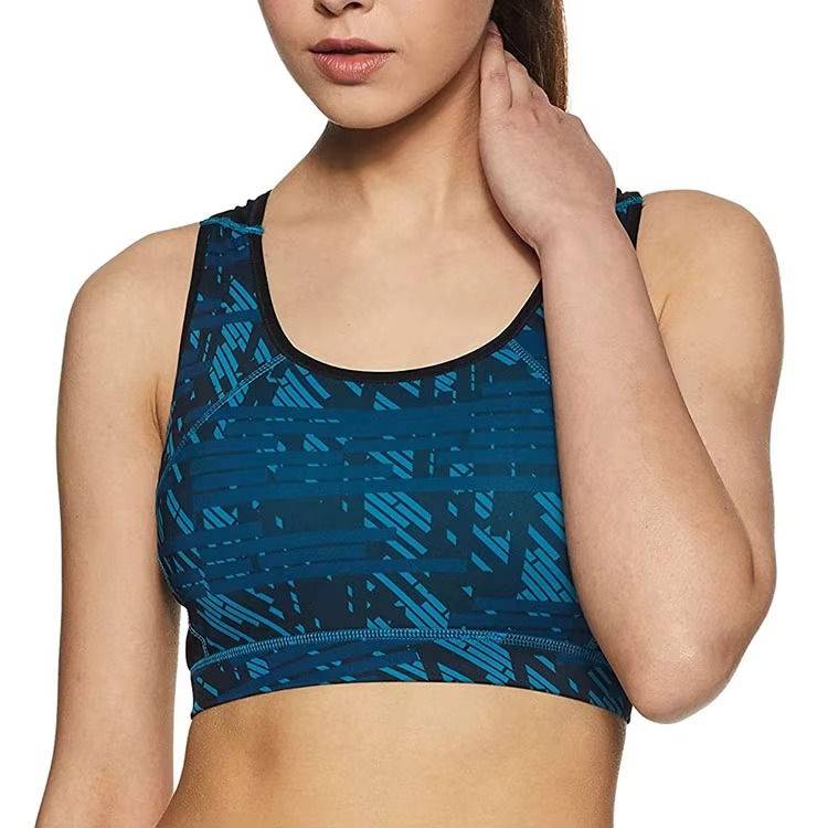 Womens Printed High Support Sports Bra Gym - Image 5
