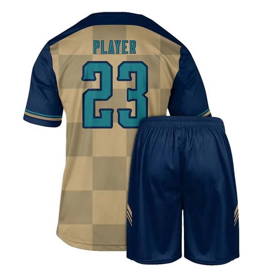 Printed Soccer Jersey Set Player Name Navy - Image 4