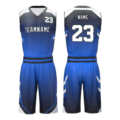 Sleek Ombre Fade Basketball Uniform Set Sublimated