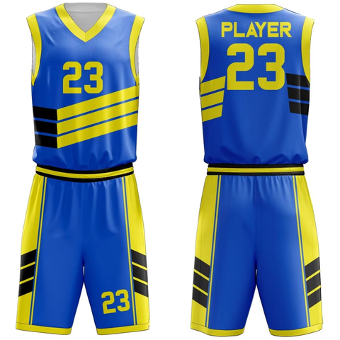 Sporty Diagonal Stripe Basketball Uniform Set Sublimated