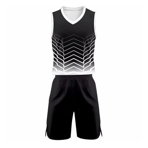 Striking Chevron Print Basketball Uniform Set Sublimated
