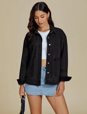 Women's Autumn Breathable Cotton Knitted Canvas Jean